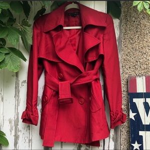 Lafayette 148 Silk Linen Jacket 2 Blazer Red